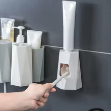 Автоматическая соковыжималка для зубной пасты самоклеящаяся настенная Пыленепроницаемая дозатор для зубной пасты Hands Free для семейного использования для ванных и туалетных комнат 1