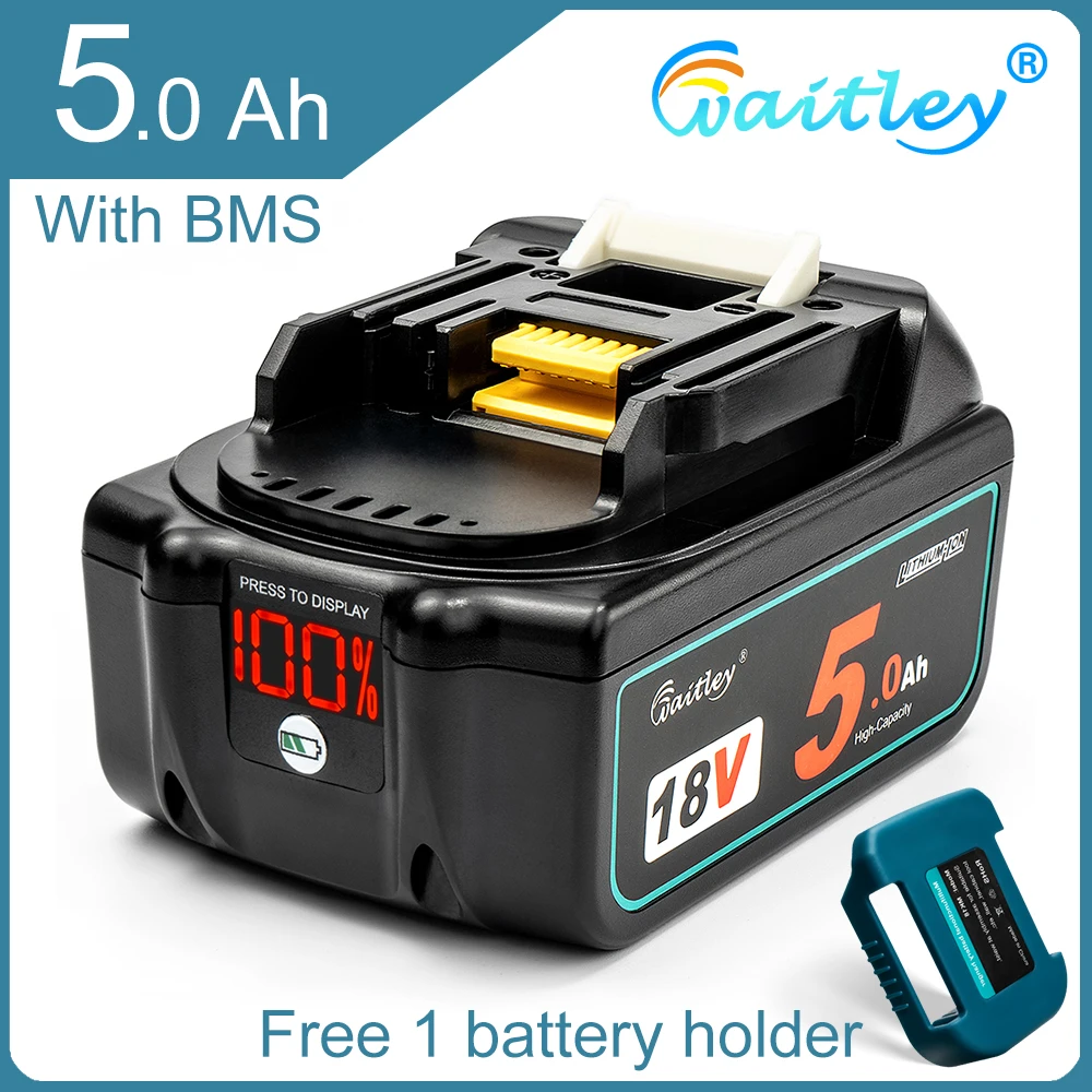 Перезаряжаемая литий-ионная батарея Waitley 18 в 5 0 Ач BL1850b для Makita вольт