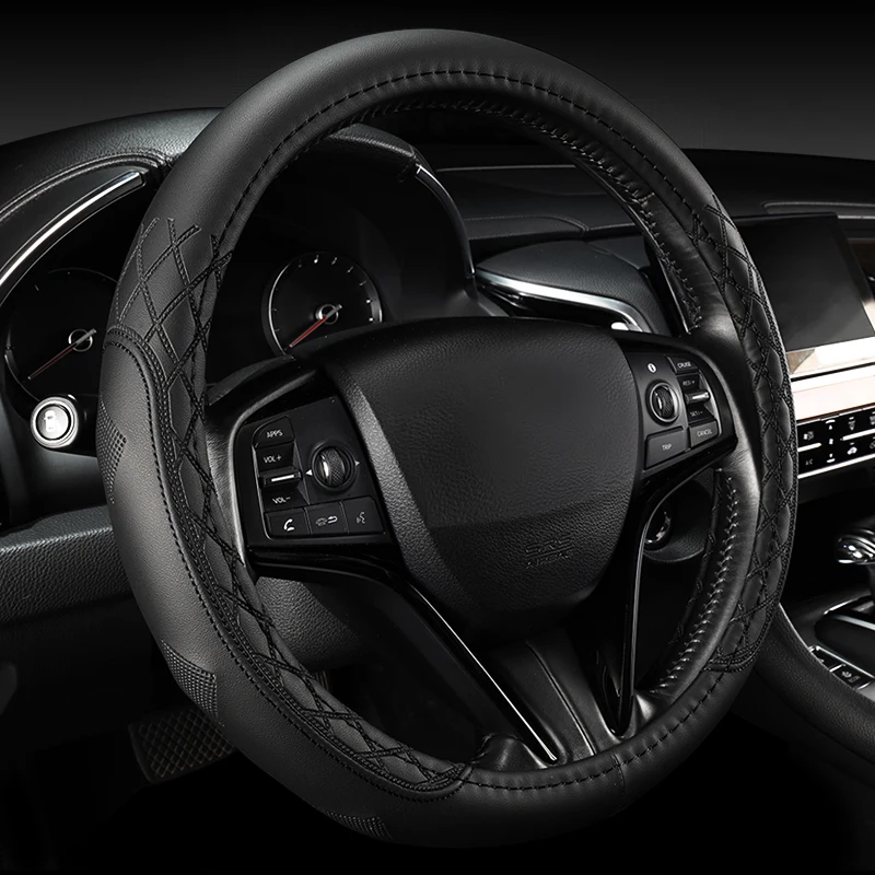 Genuine Leather car steering wheel cover auto accessories for citroen chevy elysee c2 c3 c4 picasso pallas c4l c5 ds5 xsara ds4 |