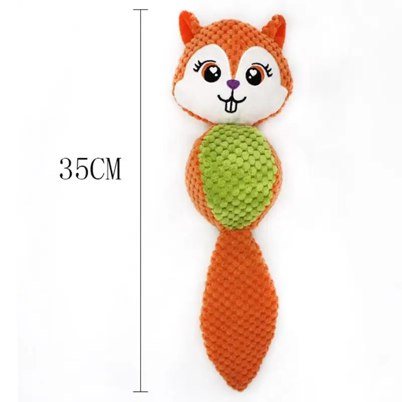 Squirrel Милая в форме животных мягкая игрушечная плюшевая собака кошка игрушка износостойкая набивка, звучащие игрушки-Жвачки котенок щенок поставки - Цвет: Squirrel