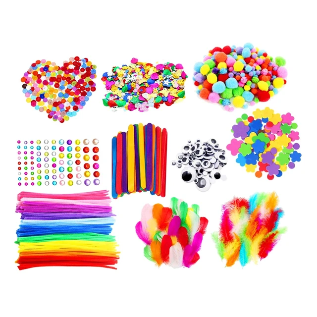 9pcs Arts Crafts Supplies For Kids Kit All In One Collage Materials  Colorful - Craft Toys - AliExpress