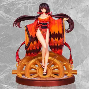 

30cm Date A Live Tokisaki Kurumi Kimono Figure Anime Decoration Statue Model High Quality Pvc Models Colection Toys