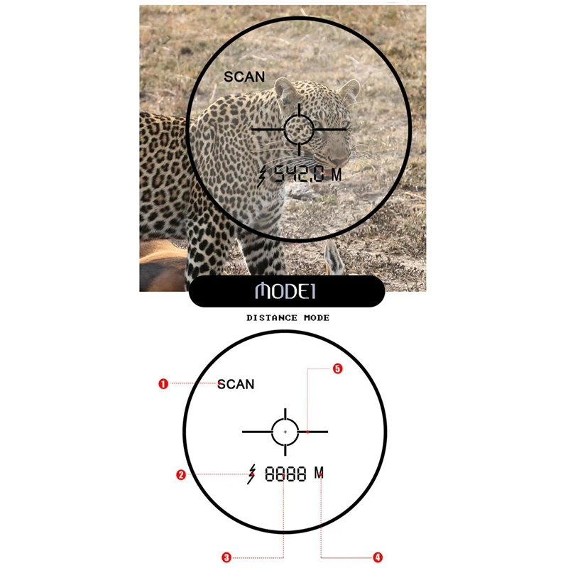 Охотничий дальномер 650 ярдов Многофункциональный дальномер для стрельбы из лука для охоты на лук, гольфа, кемпинга с коррекцией наклона