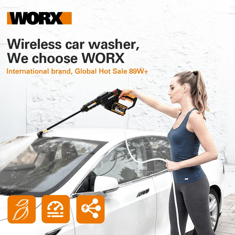 Мойка для автомобиля высокого давления Worx 20 в Hydroshot WG630E.3 бесщеточная
