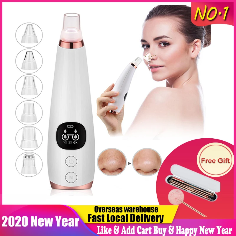 

Blackhead Remover Nose T Zone Pore Vacuum Acne Pimple Removal Vacuum Suction Tool Facial Diamond Dermabrasion Machine Face Clean