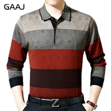 GAAJ мужские поло с длинным рукавом деловые мужские s мужские полосатые рубашки модные брендовые рубашки дизайнерские tenis camisa social повседневные мужские Поло