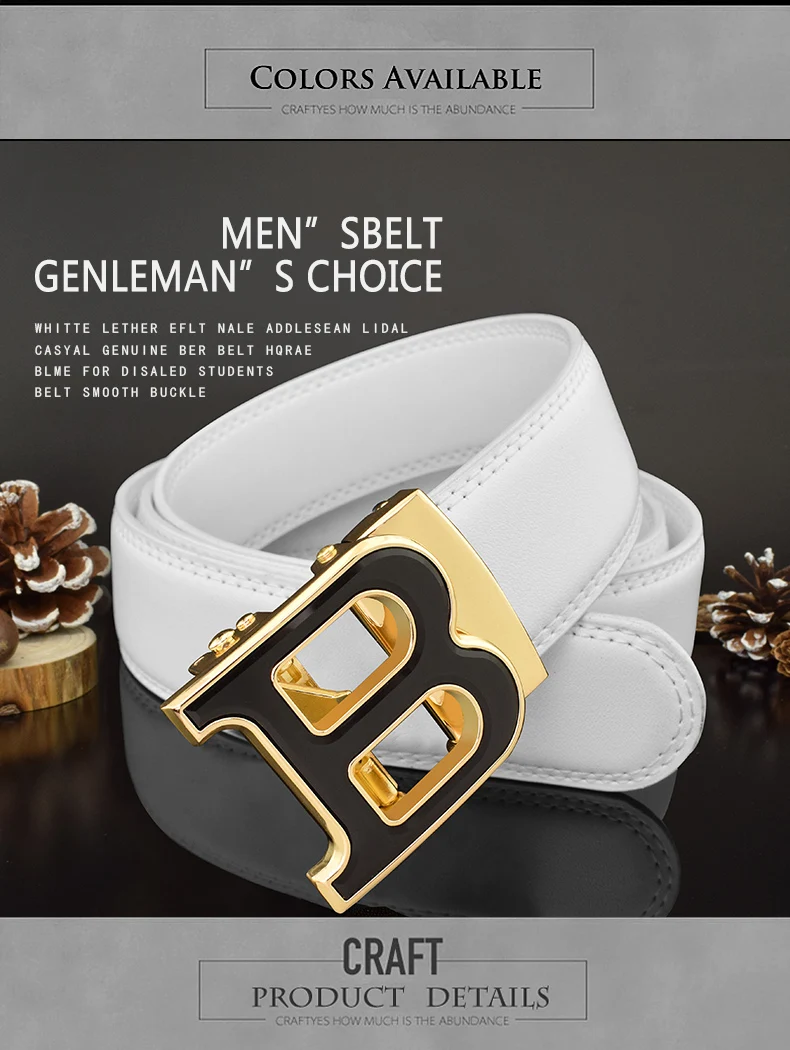 belts High Quality Designer Belts Men Fashion B Letter Luxury Famous Brand Genuine Leather Belt Men Classic Exquisite Waist Strap men's belts