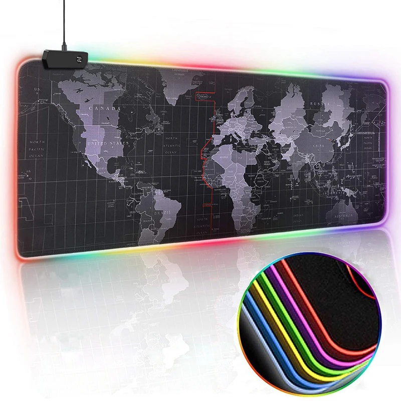 

RGB Mouse Pad Gaming Mouse Pad Gamer Large Mouse Mat Big Computer Mousepad Led Backlight XXL Surface Mause Pad Keyboard Desk Mat