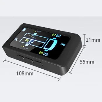 

1Pc 8.5bar Solar Tire Pressure Monitor System For Large Truck RV Wireless General Bus Truck 6 Tire Pressure External (Black)