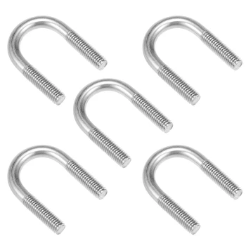 

uxcell M8 304 Stainless Steel U-Bolt Fastener for 22mm Pipe Diameter 5pcs