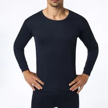 Мужской сплошной цвет все полиэстер теплый комплект нижнего белья осенняя одежда длинные штаны