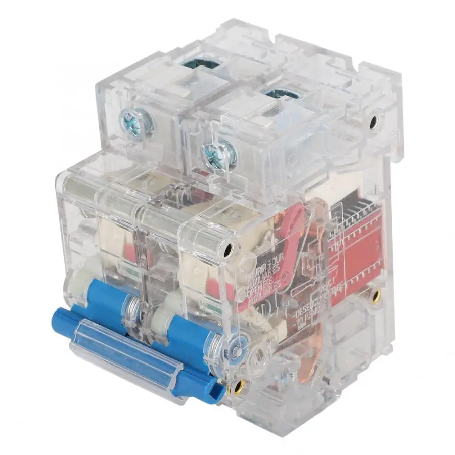 DZ47 2P 690 В AC 63A/80A/100A/125A прозрачный чехол MCB миниатюрный воздушный выключатель