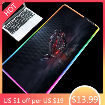 

Yuzuoan RGB player country ROG mouse pad e-sports essential game non-slip cool backlit LED keyboard pad