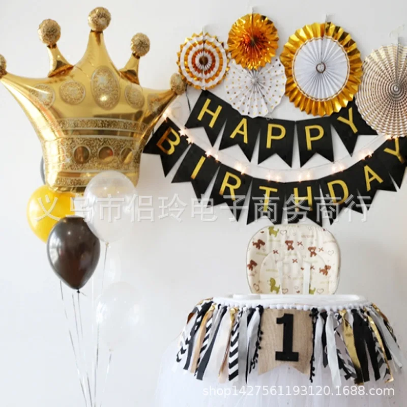 Высший сорт алюминиевая пленка Золотая Корона воздушный шар большой размер средний Декорации для вечеринки на день рождения Свадебные украшения фольги воздушный шар