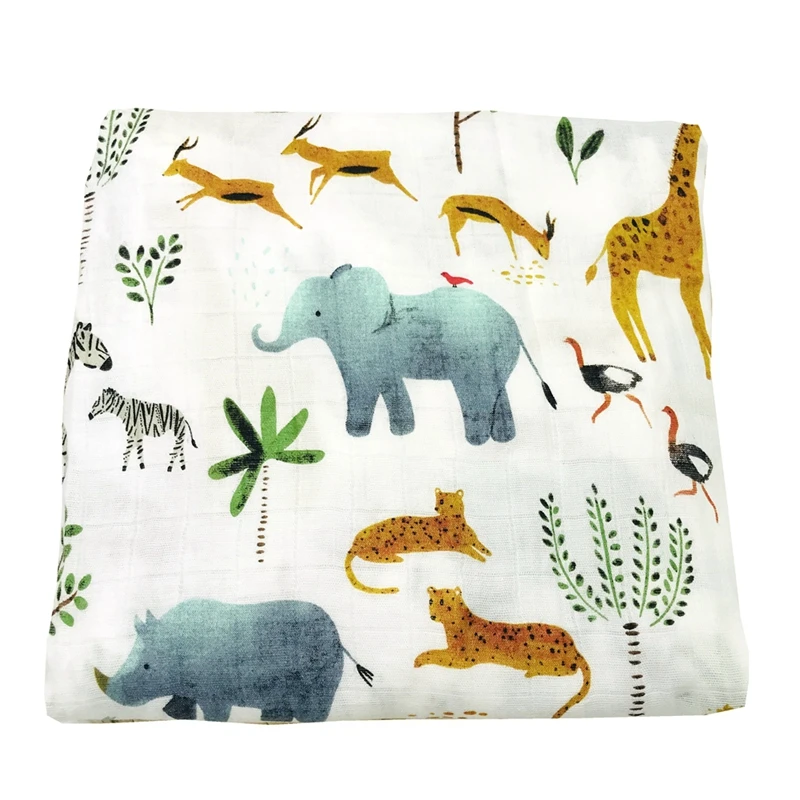 100% детское одеяло из бамбукового волокна и муслина пеленки мягкие одеяла для