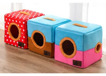

Bed for Small Medium Dogs Cats Pet House Kennel Pet Sleeping House Funny Pet Cat Bed Mat Soft Warm and Comfortable