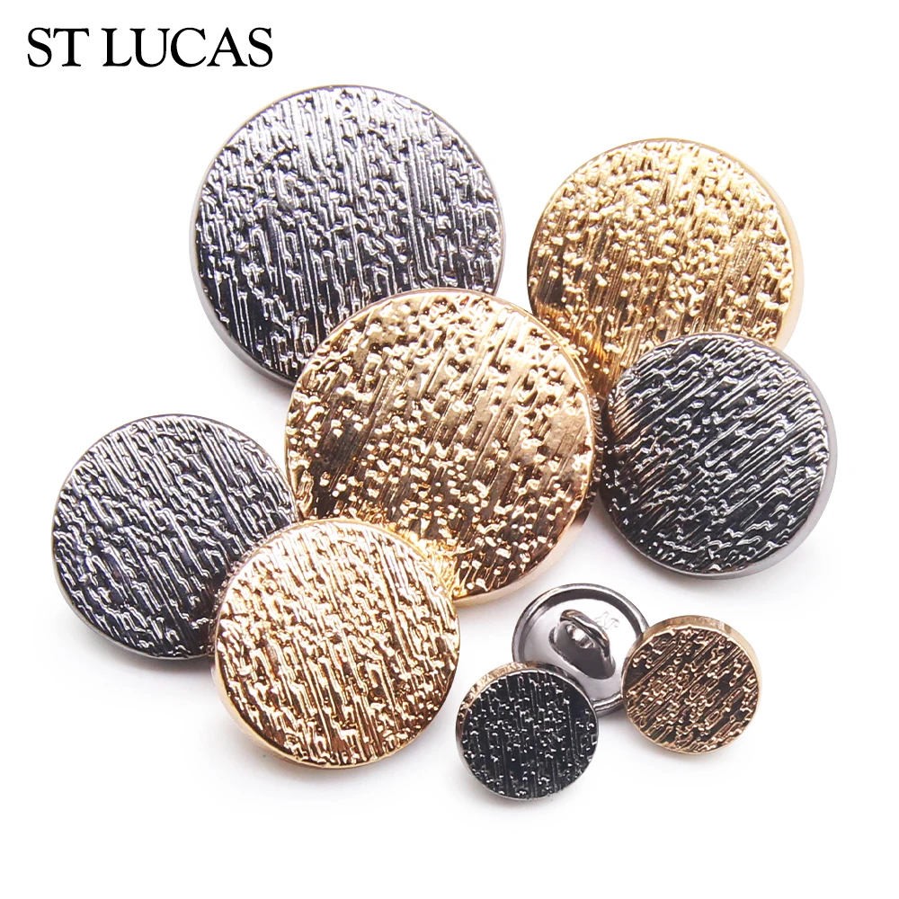 10pcs/lot New fashion classic big sewing button decorative gold black buttons for clothing overcoat accessories DIY