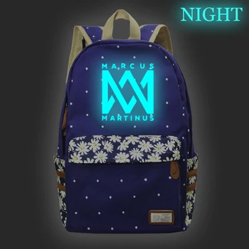 

New Marcus&martinus Luminous Backpack Daily Rucksack Casual High Quality Knapsack Beautiful Students Men Women Travel Bag