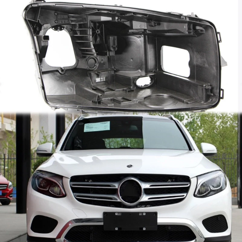 GLC W253 оболочка Черная фара тени черная фара база для Mercedes-Benz GLC w253- фара Черная оболочка