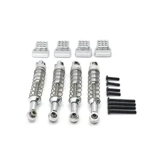 MN modèle 1/12 D90 D91 99S WPL, accessoires de mise à niveau en métal, amortisseur et support de choc, noir, argent
