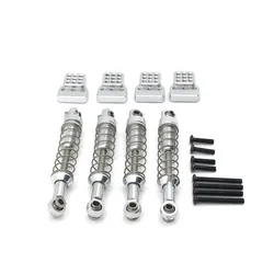 MN modèle 1/12 D90 D91 99S WPL, accessoires de mise à niveau en métal, amortisseur et support de choc, noir, argent 
