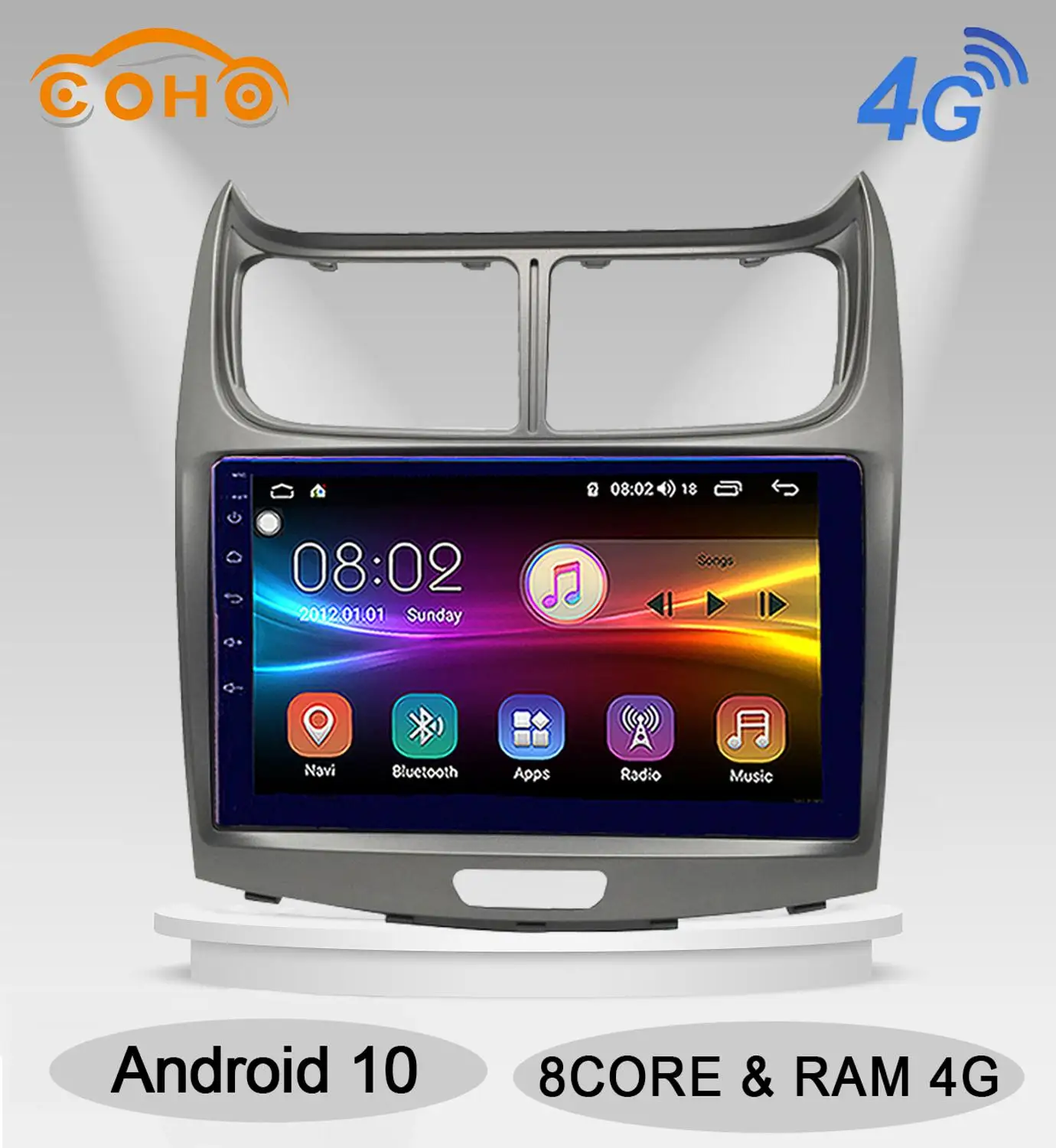 Автомагнитола Android 10 0 8 ядер 4 + 64 ГБ радио мультимедийный плеер для Chevrolet Sail 2010
