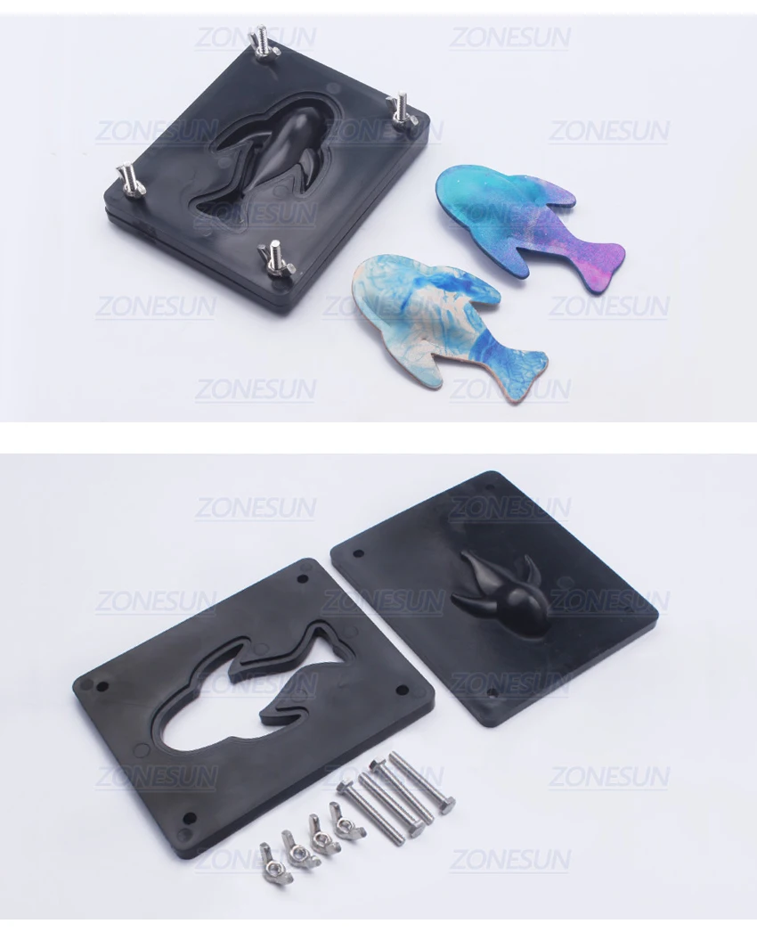 ZONESUN DIY Key Chain Leather Shaped Mold Handcraft Tools Moldling Leather Punching Die Cuts Leathercraft Tool Sets