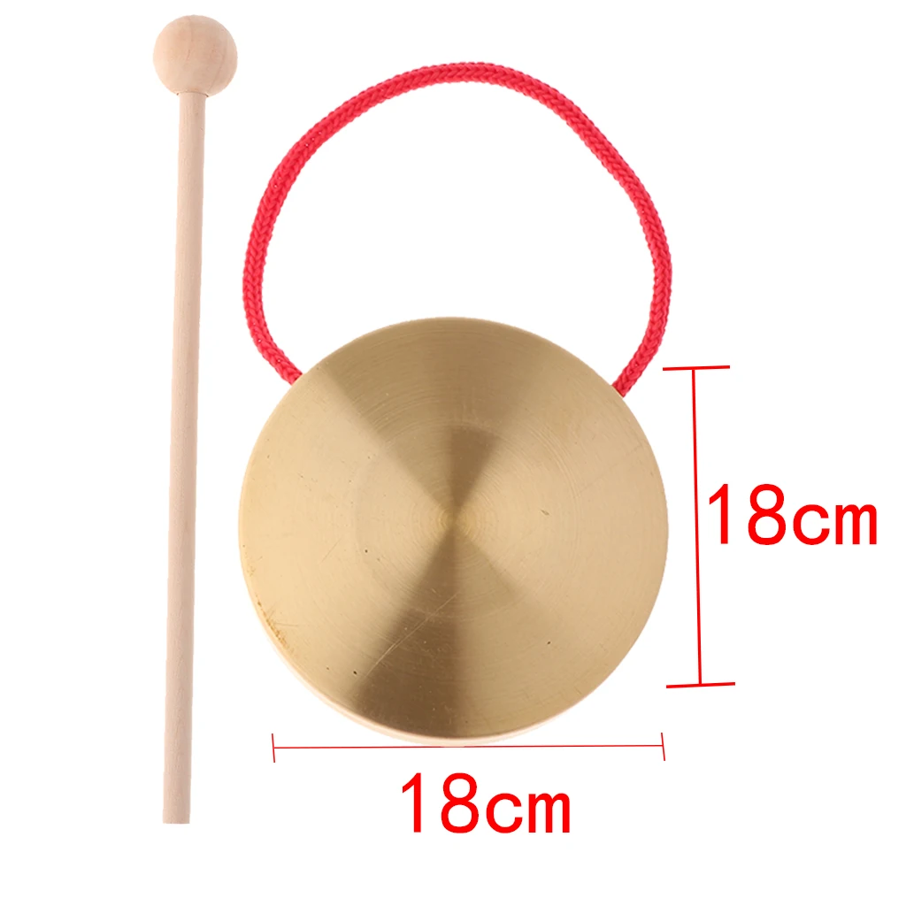 7 Inch Percussion Musical Instrument Traditional Chinese Wind Gong 18cm Copper Cymbal Percussion Toys Kids Educational Toys