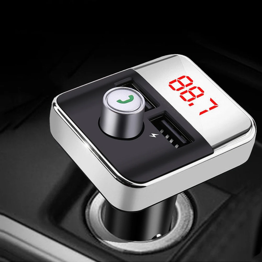 Аксессуары для телефонных звонков, автомобильный Bluetooth fm-передатчик, mp3-плеер, радио, светодиодный дисплей, беспроводная гарнитура, быстрое зарядное устройство, аудио Музыка