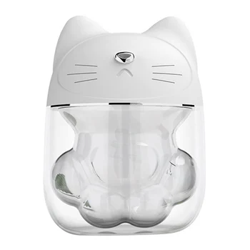 

Night Light Diffuser Bedroom Desktop Car Humidifier Low Noise 3 In 1 Home Office Cat Shape Mist Maker Travel Aromatherapy