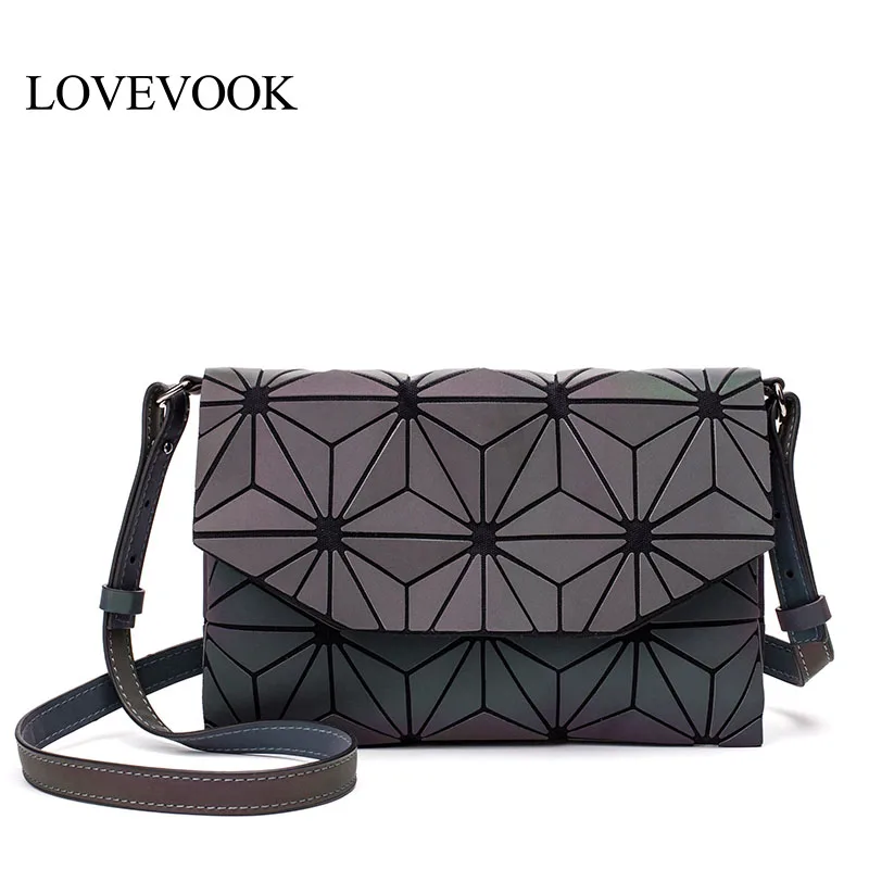 

LOVEVOOK crossbody bags for women 2019 fashion shoulder messenger bags female Envelope bag PU geometric bags luminous color