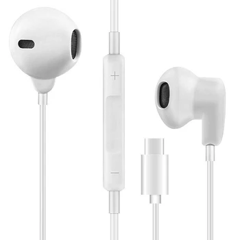 

C Type USB Headset Wired in Ear Earphone with Control Box Microphone