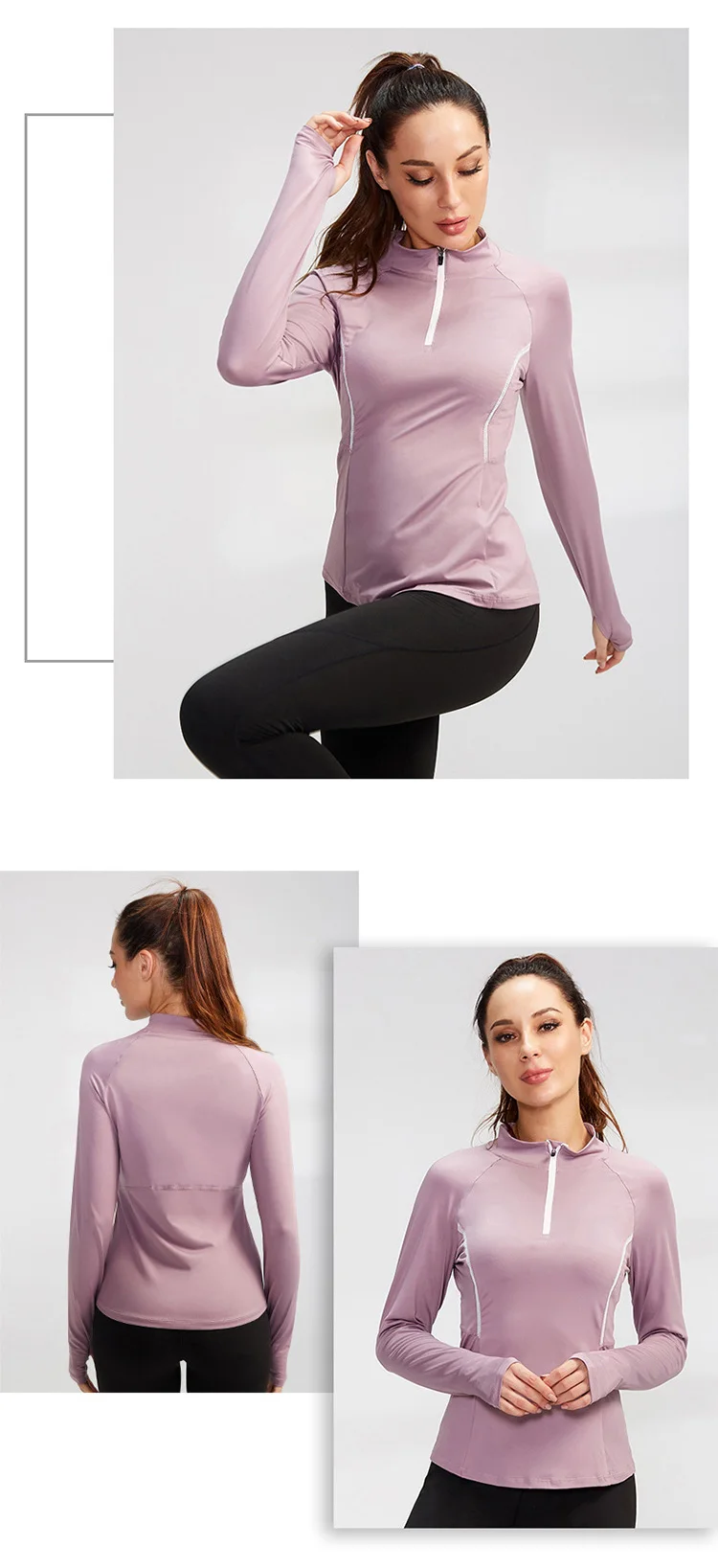 Autumn Women's Running Jacket Fitness Yoga Training Zipper Coat Sports Long Sleeve Jogging Sweatshirt Gym Sportswear Female