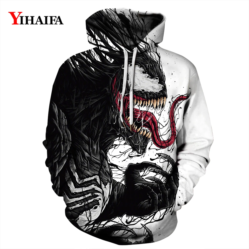 

Men Hip Hop 3D Terror Print Graphics Sweatshirt Hoodie Funny Pullover Streetwear Hoodies Coat For Couples Unisex Clothes