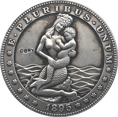 Хобо никель сша Морган доллар 1895 копия монеты Тип 87|Безвалютные монеты| |