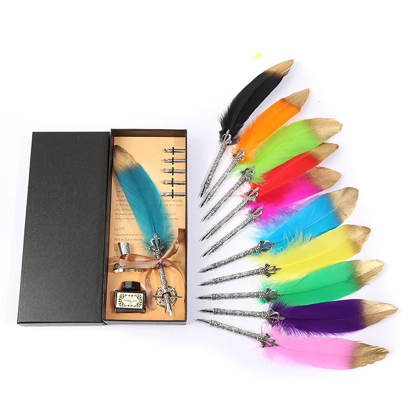 European-style British style feather pen, school to send teachers to send students must-have gifts.