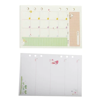 

2 Pcs A5 Cute Colorful Diary Refills Spiral Notebook Replace Color Core Loose Leaf Stationery Gift School Planner Ring Binder Pa