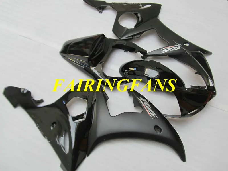 Мотоцикл обтекатель комплект для YAMAHA YZFR6 03 04 05 YZF R6 2003 2004 2005 YZF600 матовый глянцевый черный Обтекатели кузова+ подарки YJ37