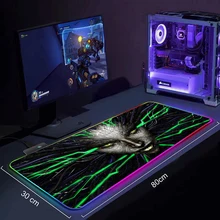 

System Shock Big Gaming Mouse Pad Large Anime Mousepad RGB Computer Mouse Pad Gamer Mause Pad LED Backlit Mat Keyboard Desk Mat