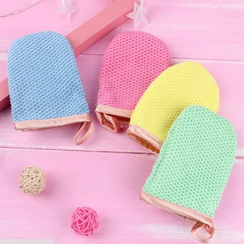 

1pc Soft Microfiber Facial Cloth Face Towel Water Remover Cleansing Glove Reusable Remover Cleansing Glove Tool Random