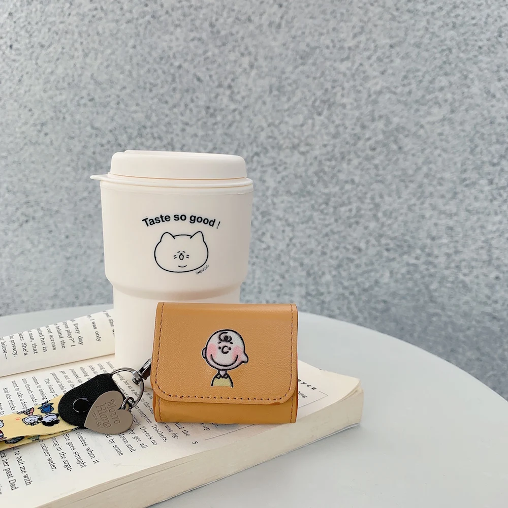 Мультяшный кожаный чехол для наушников для Airpods, чехол, милый силиконовый Bluetooth защитный чехол для наушников-3 поколения - Color: 01