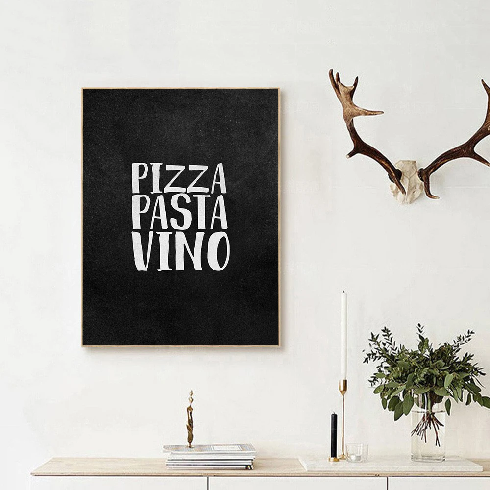 Restaurant-Wall-Decor-Black-White-Posters-Pizza-Pasta-Kitchenware-Canvas-Painting-Print-Wall-Art-PictureFor-Unique (2)