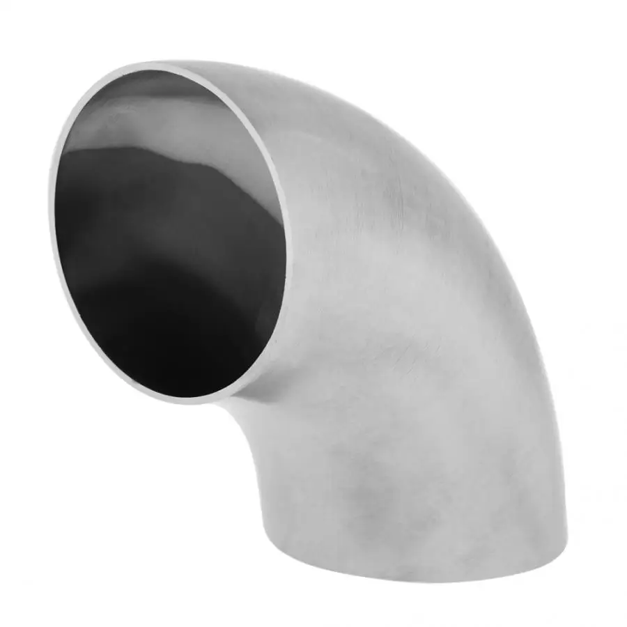 Stainless Steel SUS304 Right Angle 90 Degree Sanitary Weld Elbow Pipe Fitting OD 76mm