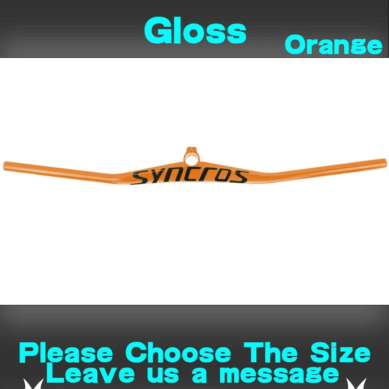 Glossy Orange Syn красочные UD Пользовательские Чемпион короткий стволовых углеродное волокно MTB руль велосипеда 6degree One-образный Интегрированный руль со стволом, 40/50/60/70 мм - Цвет: Glossy Orange