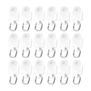 

50PCS Curtain Roller Wearproof Scratchproof Curtain Hook Roller for Indoor Hotel Curtain Use