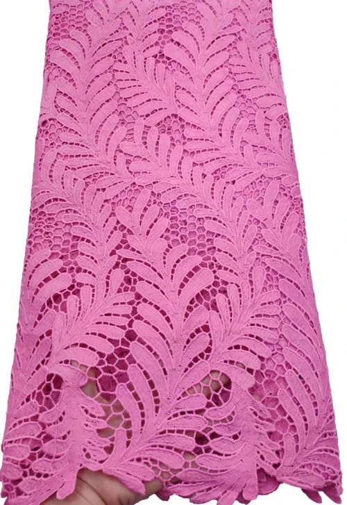 Нигерийский сиреневый шнур кружевной ткани молочный шелк водорастворимый платье кружево высокое качество кружева африканский гипюр кружевной ткани FTB80