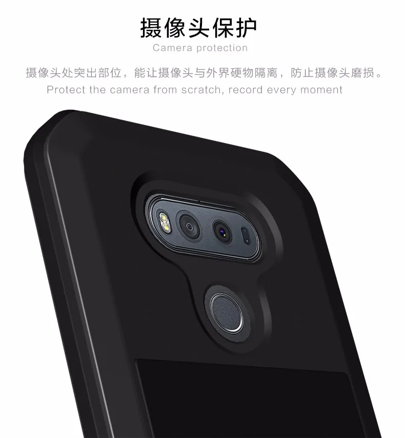 Мощный чехол Love Mei для LG V20, водонепроницаемый противоударный алюминиевый чехол с бесплатным закаленным стеклом для LG V20 5,7"