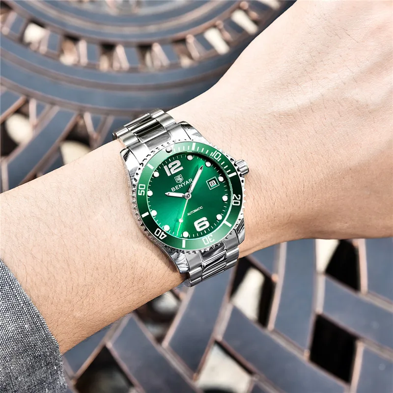 2019 новые Tourbillon Автоматические Мужские механические часы BENYAR лучший бренд класса
