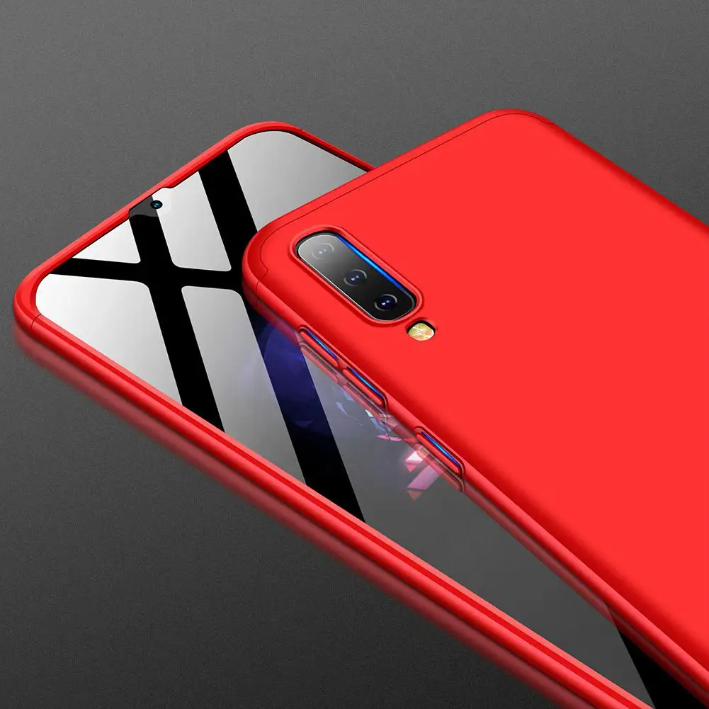 Чехол для телефона samsung A50 ультра тонкий ПК задняя крышка нескользящий противоударный 360 градусов полный защитный чехол
