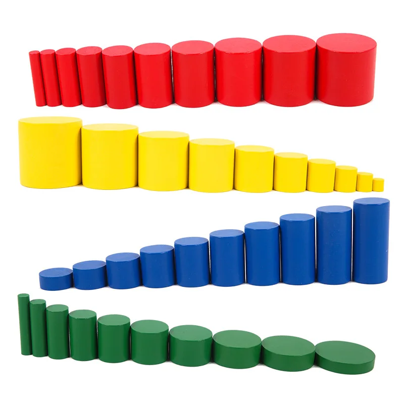 Montessori Sensory Series Set Of Knobless Cylinders Early 